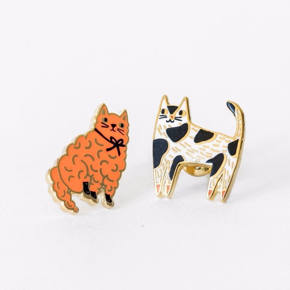 Jewelry - Yellow owl workshop earrings 2 cats